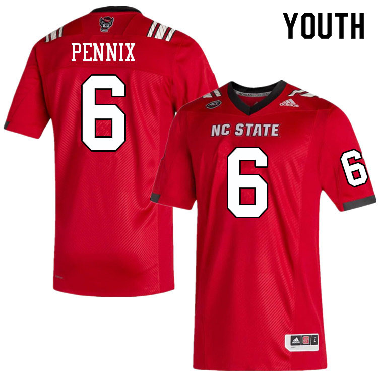 Youth #6 Trent Pennix NC State Wolfpack College Football Jerseys Sale-Red
